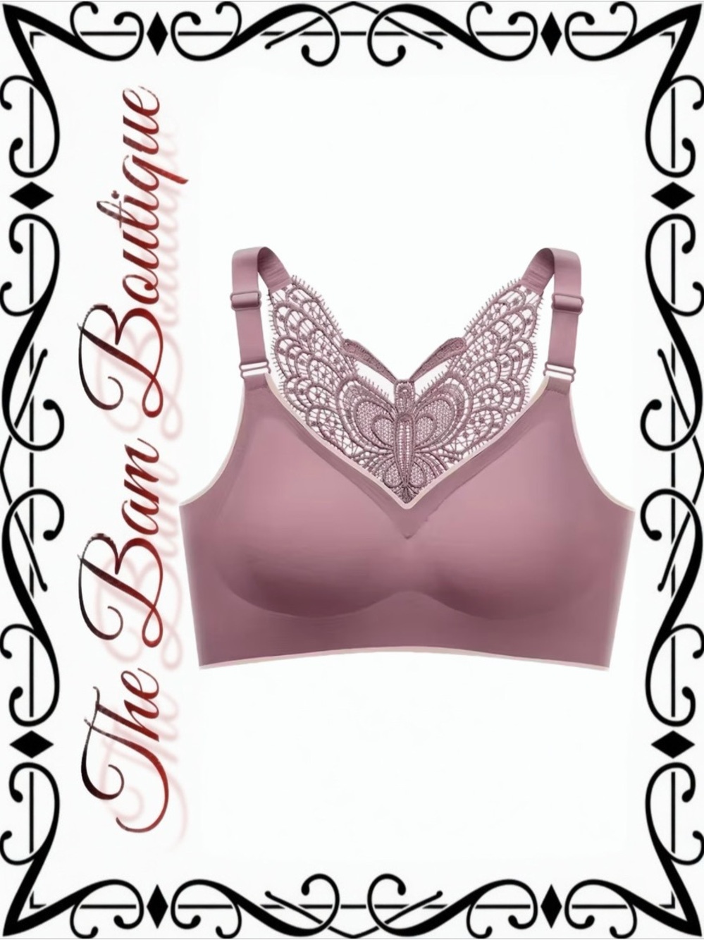 Plus Size Soft Lace-Back Wireless Bra